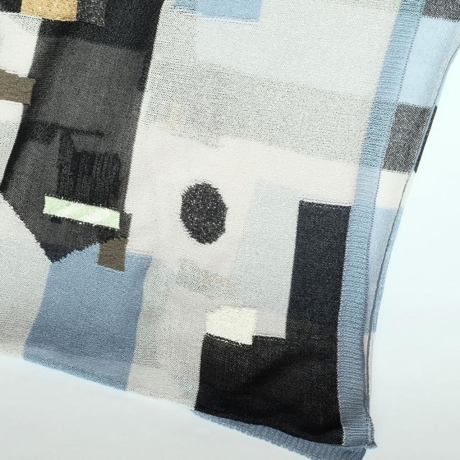 Ｍ．＆ＫＹＯＫＯかけらモザイクましかくショール （グリーン　ブラック）サラサラ素材のスクエア型のストール | M.&KYOKO | 02