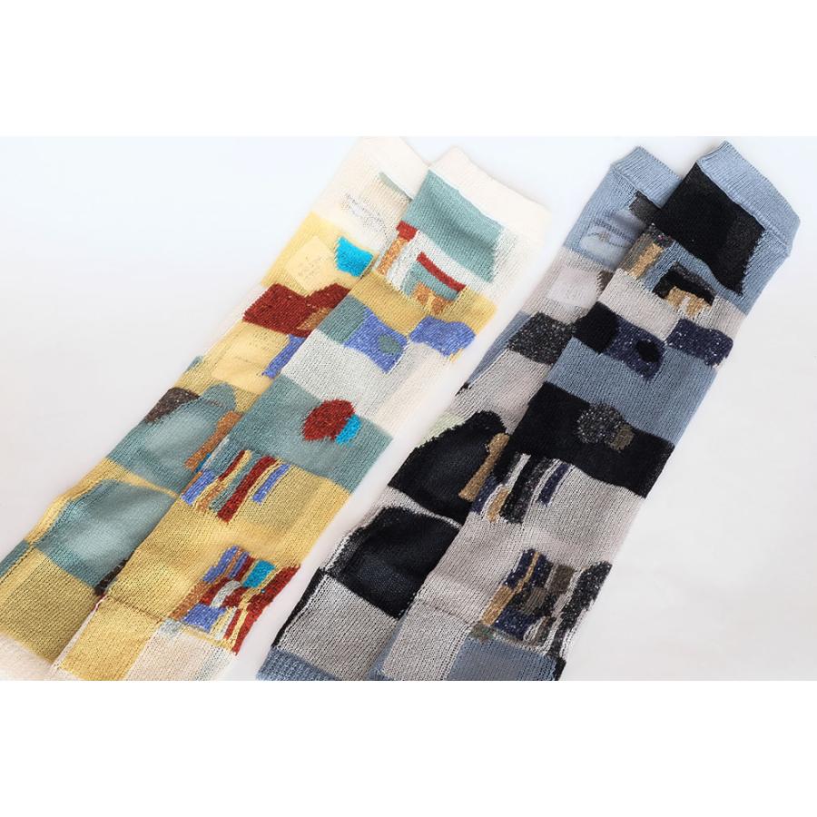 Ｍ．＆ＫＹＯＫＯ　かけらモザイクロングアームカバー（グリーン　ブラック）薄手の春夏用アームカバー！ | M.&KYOKO