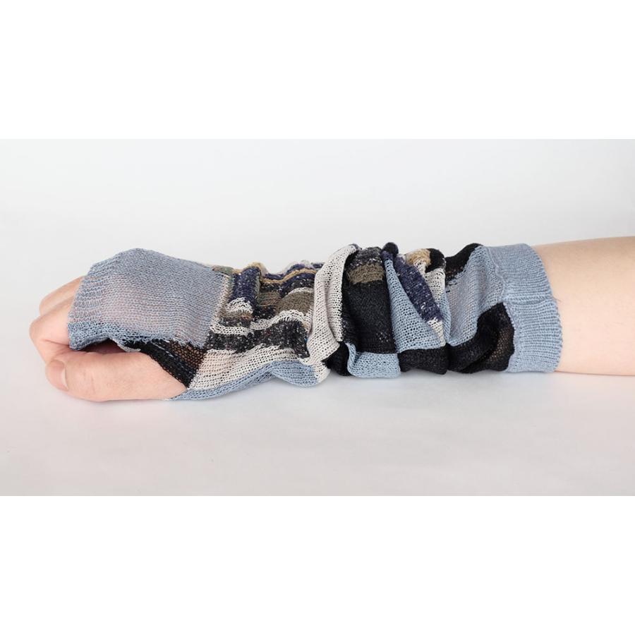 Ｍ．＆ＫＹＯＫＯ　かけらモザイクロングアームカバー（グリーン　ブラック）薄手の春夏用アームカバー！ | M.&KYOKO | 04