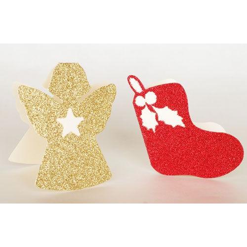 グリッタークリスマスカードミニ（エンジェル　ブーツ） |  | 01