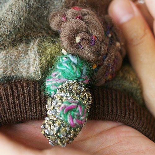 Ｍ．＆ＫＹＯＫＯ　グラデーションモヘヤ・コットンジャージ帽　モヘヤの圧縮パネルのニット帽 |  | 03