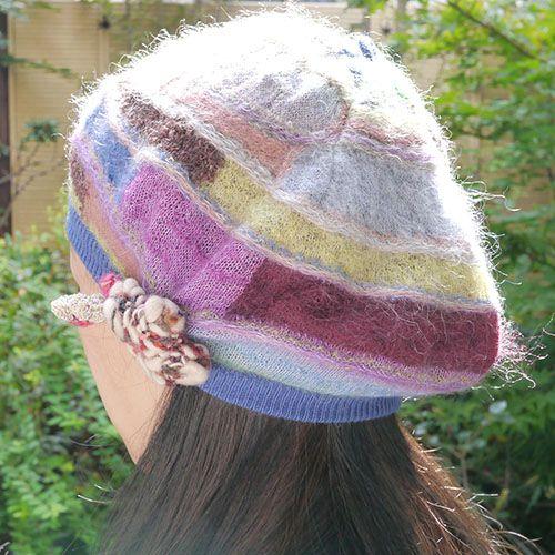 Ｍ．＆ＫＹＯＫＯ　グラデーションモヘヤ・コットンジャージ帽　モヘヤの圧縮パネルのニット帽 |  | 04