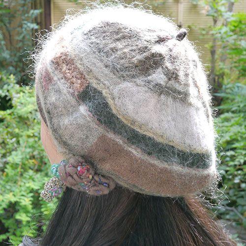 Ｍ．＆ＫＹＯＫＯ　グラデーションモヘヤ・コットンジャージ帽　モヘヤの圧縮パネルのニット帽 |  | 05