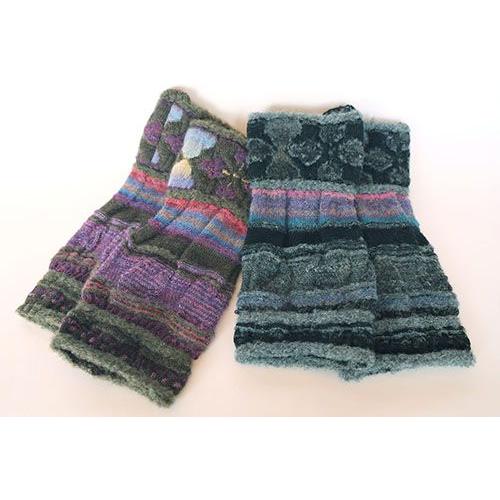 Ｍ．＆ＫＹＯＫＯ　ふわふわショートアームウォーマー　テキスタイルの変化がぎゅっとつまったフィンガーレス手袋 | 