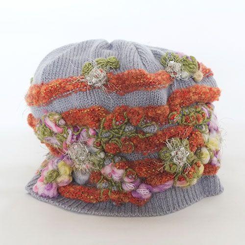 Ｍ．＆ＫＹＯＫＯ　刺繍ニット帽　お花モチーフがアクセントのワッチタイプ |  | 02