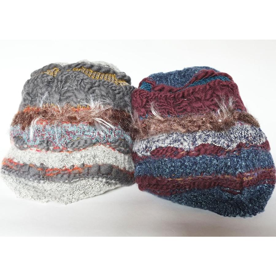 Ｍ．＆ＫＹＯＫＯ　カラフルニット帽　ふわもこ手触り！変化のあるテキスタイルがかわいいワッチタイプ | M.&KYOKO