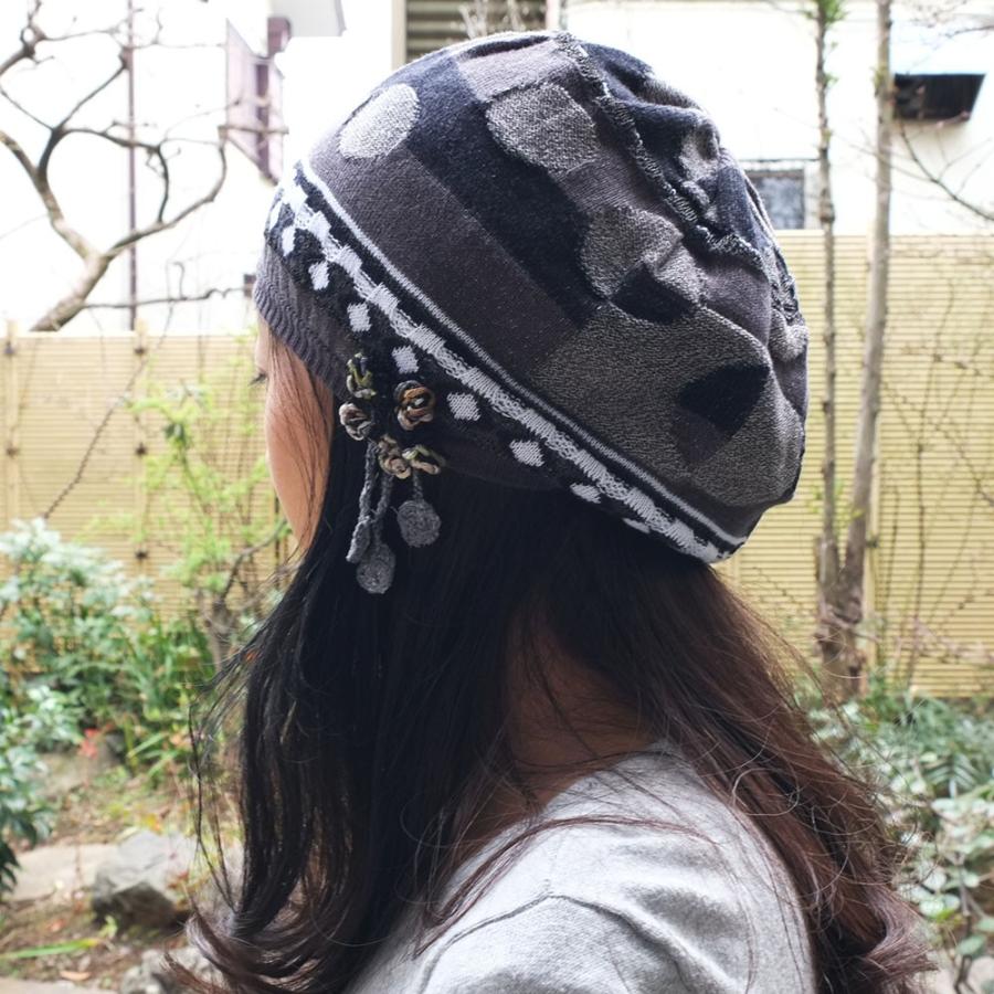 Ｍ．＆ＫＹＯＫＯ　リバーシブルニットベレー帽（オレンジ　ブラック）　コットンベースのさらふわ素材 | M.&KYOKO | 04