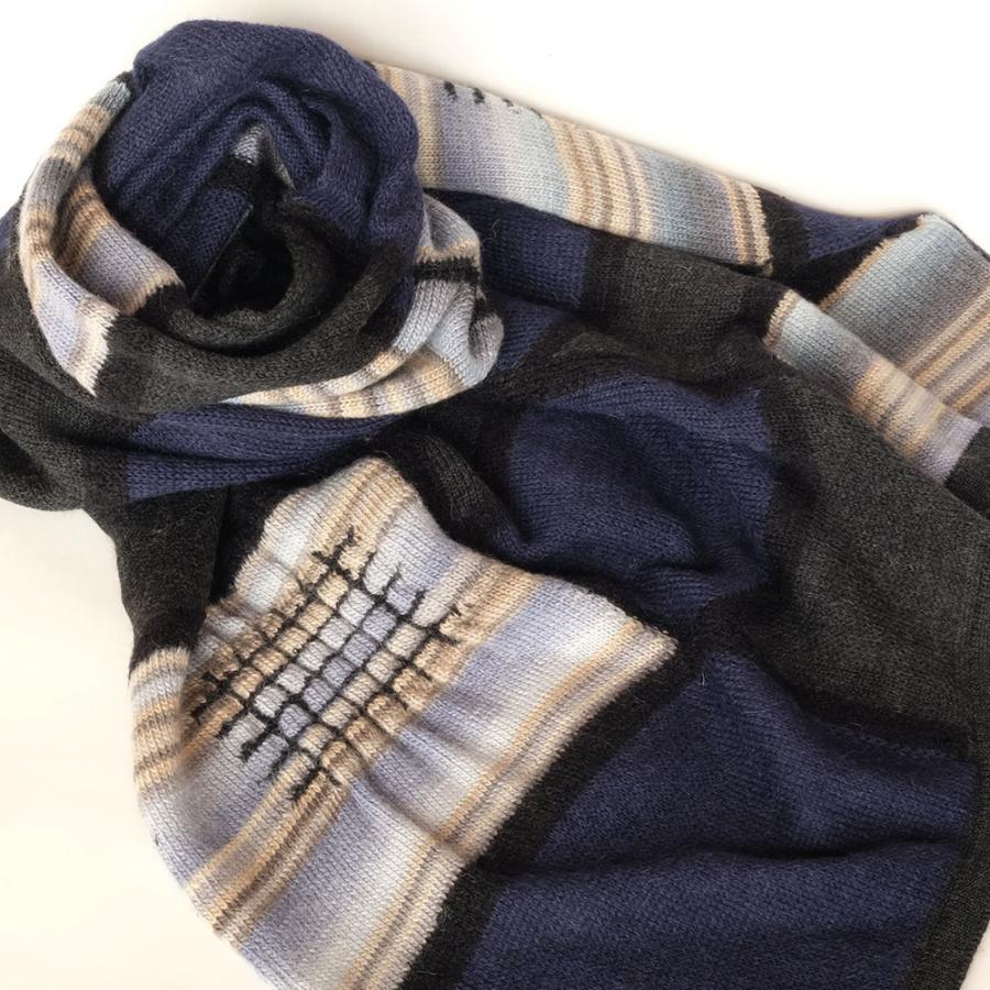 【SALE 再値下げ】Ｍ．＆ＫＹＯＫＯ　カラフルボーダーストール さりげないポイントが効いてます！＜メーカー希望小売価格22000円＞ | M.&KYOKO | 01