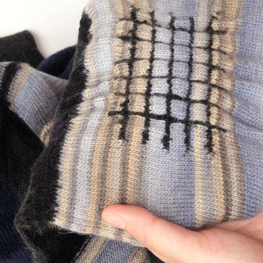 【SALE 再値下げ】Ｍ．＆ＫＹＯＫＯ　カラフルボーダーストール さりげないポイントが効いてます！＜メーカー希望小売価格22000円＞ | M.&KYOKO | 05