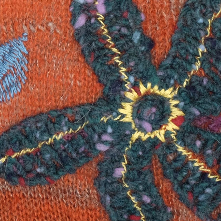 Ｍ．＆ＫＹＯＫＯ　刺繍ニット帽（テラコッタ　パープル）お花モチーフの刺繍がポイントのワッチタイプ | M.&KYOKO | 05