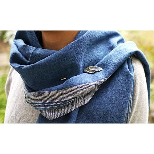 紅女　　黒いぶしリーフハットピン　1点物 |  | 01