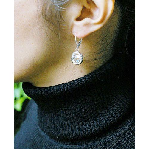 紅女　シルバーピアス（アクアマリン）　コロンとしたフォルムにアクアマリンが光る！！ |  | 01
