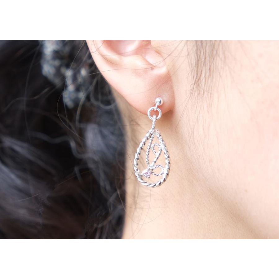 紅女　モルガナイト・シルバーピアス　 |  | 01