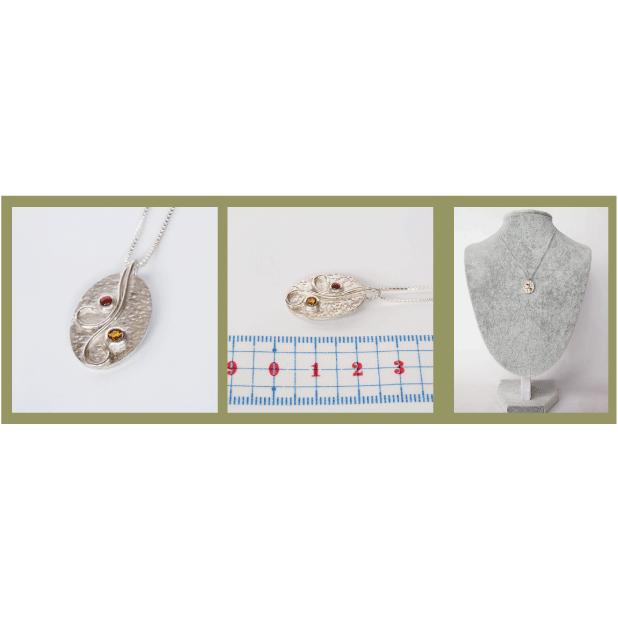 紅女　シルバーアシンメトリーピアス（ガーネット） |  | 05