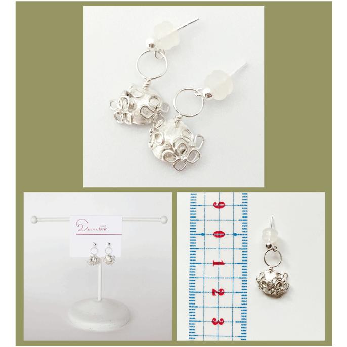 紅女　紫陽花シルバーアシンメトリーピアス |  | 07