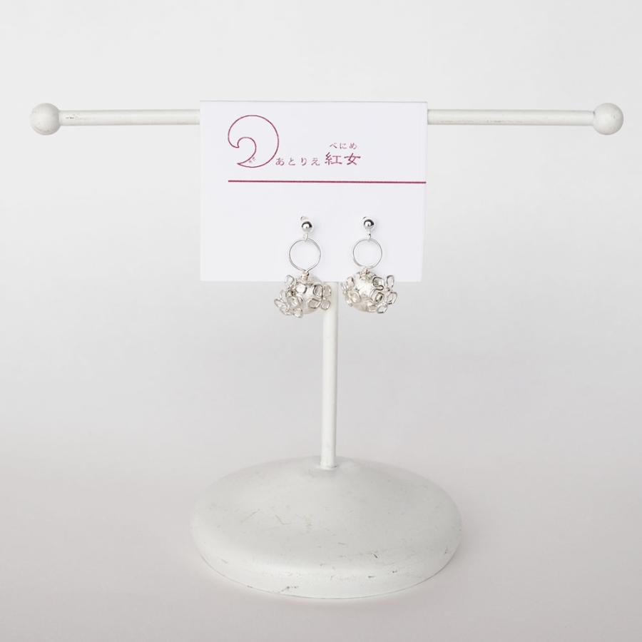 紅女　紫陽花シルバーアシンメトリーピアス |  | 01