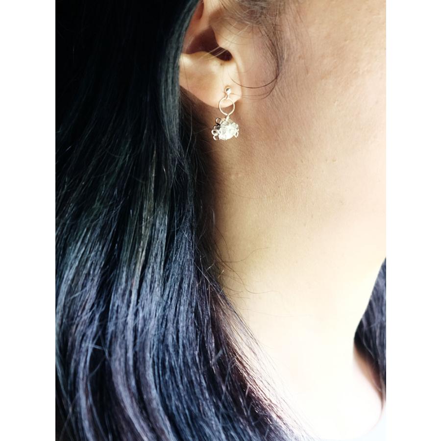 紅女　紫陽花シルバーアシンメトリーピアス |  | 04