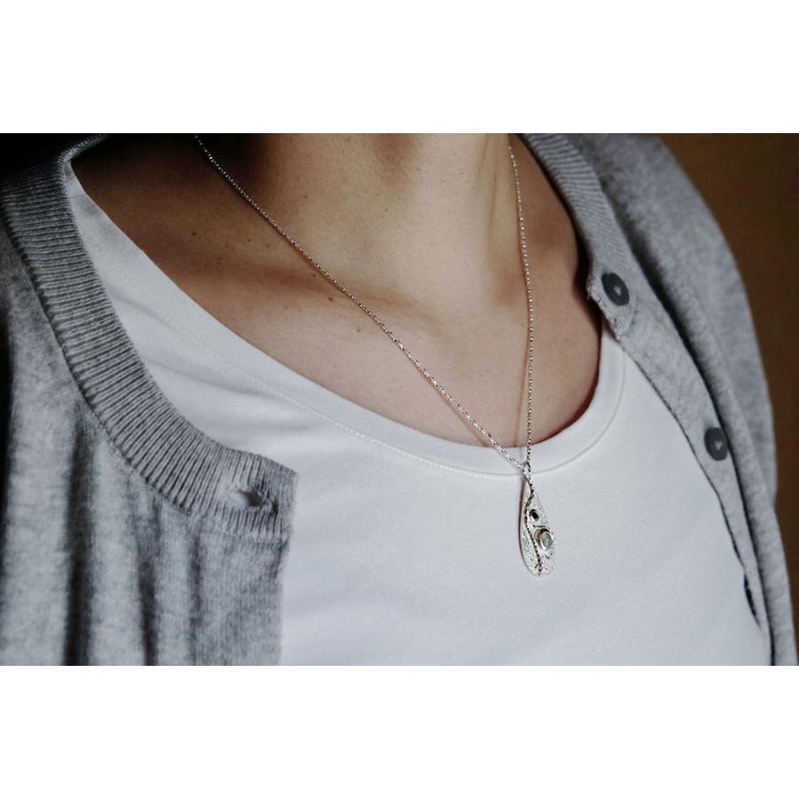 紅女　シルバー・ムーンストーン×ブルートルマリン（ダーク）ペアシェーブペンダント |  | 05