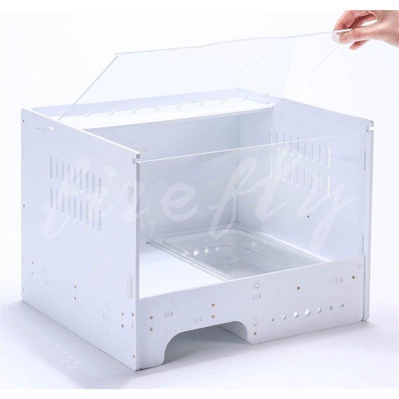 全日本送料無料 ペットの飼料箱 爬虫類 両生類 ツノガエル カメ 水陸両用ペットケージ 飼育容器 飼育ケース 小動物用 カメ冬眠 ハリネズミ 通気性抜群 Globescoffers Com