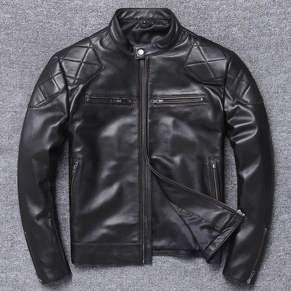 オープニング大セール ジャケット 革ジャン レザージャケット メンズファッション レザージャケット ライダースジャケット 皮革ジャケット メンズ 革ジャン 皮ジャン 本革 ブルゾン バイクウェア 防風 保温 春秋 かっこいい ジャケット Headshotsbar Com