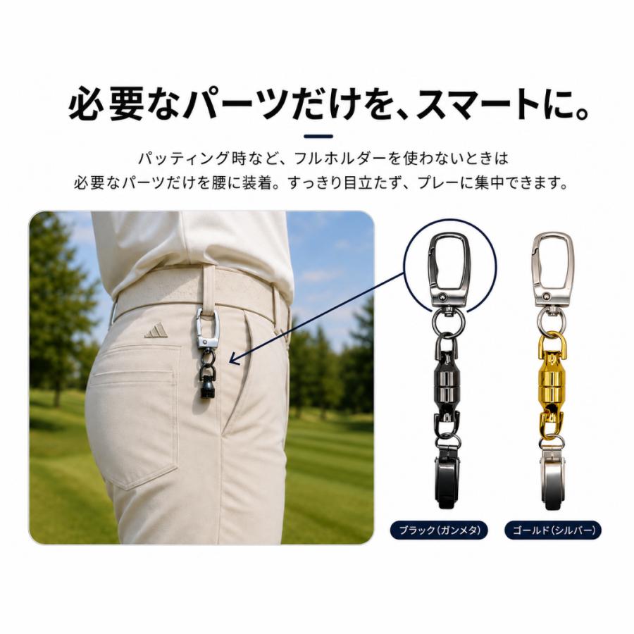 ゴルフ パターカバーホルダー マグネットクリップ 磁石 パターカバー