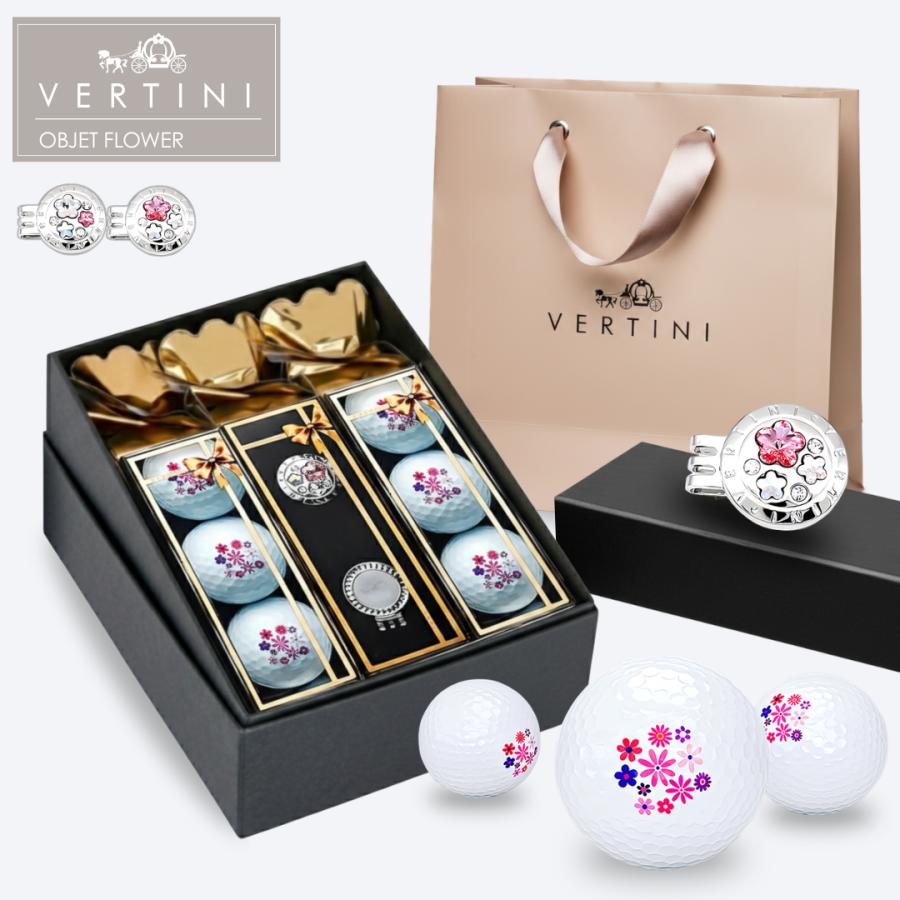 女性用 ゴルフマーカー かわいい 25mm (VERTINI OBJET 3点セット
