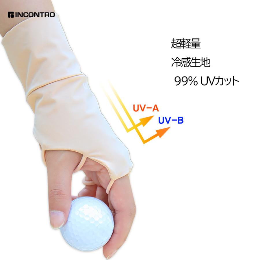 ハンドカバー ゴルフ uv uvカット テニス 手の甲 日焼けカバー ガード