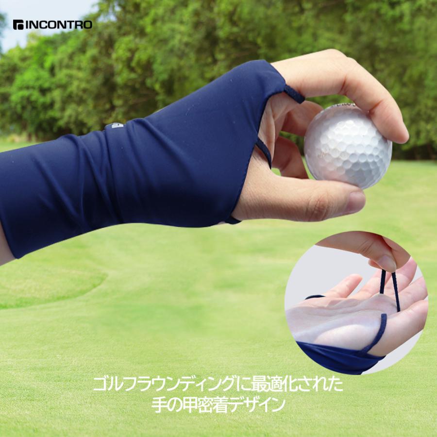 ハンドカバー ゴルフ uv uvカット テニス 手の甲 日焼けカバー ガード