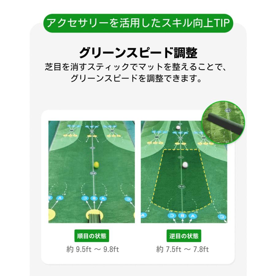 パターマット 3m パッティングマット ゴルフ 練習用 傾斜付き ロング