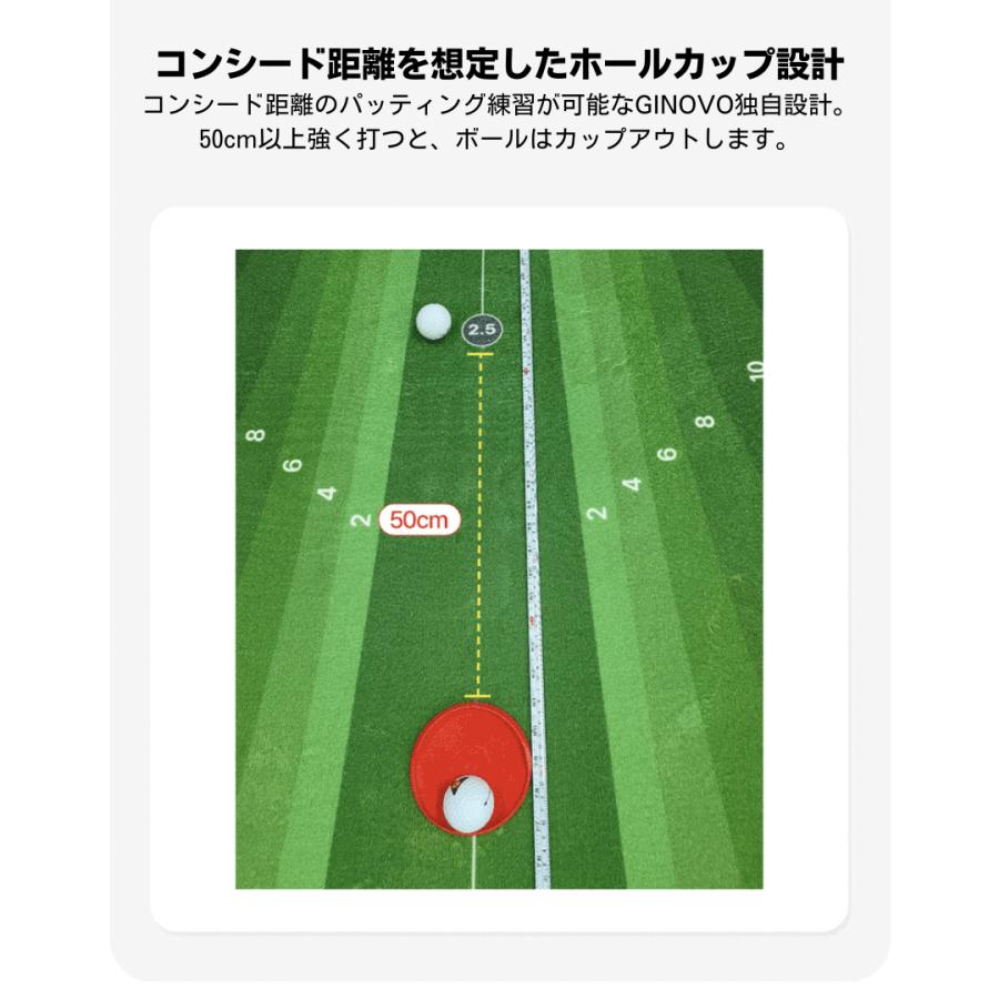 パターマット 3m パッティングマット ゴルフ 練習用 傾斜付き ロング