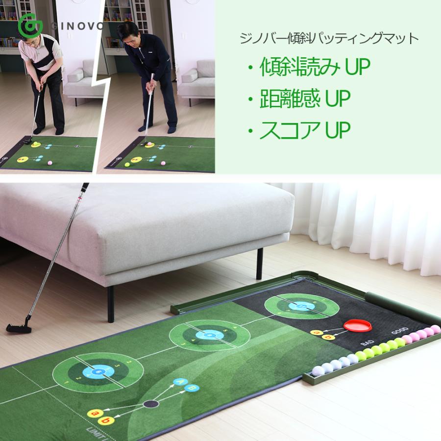 パターマット 3m パッティングマット ゴルフ 練習用 傾斜付き ロング