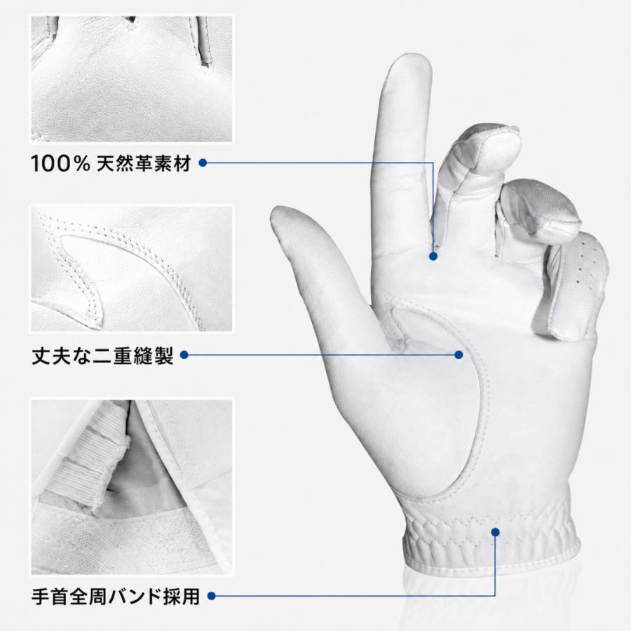ゴルフグローブ メンズ 天然皮革 天然羊革 羊革 フィット グリップ