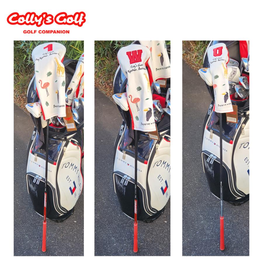 ヘッドカバー ゴルフ ドライバー おしゃれ グリーン 緑 白 pu レザー