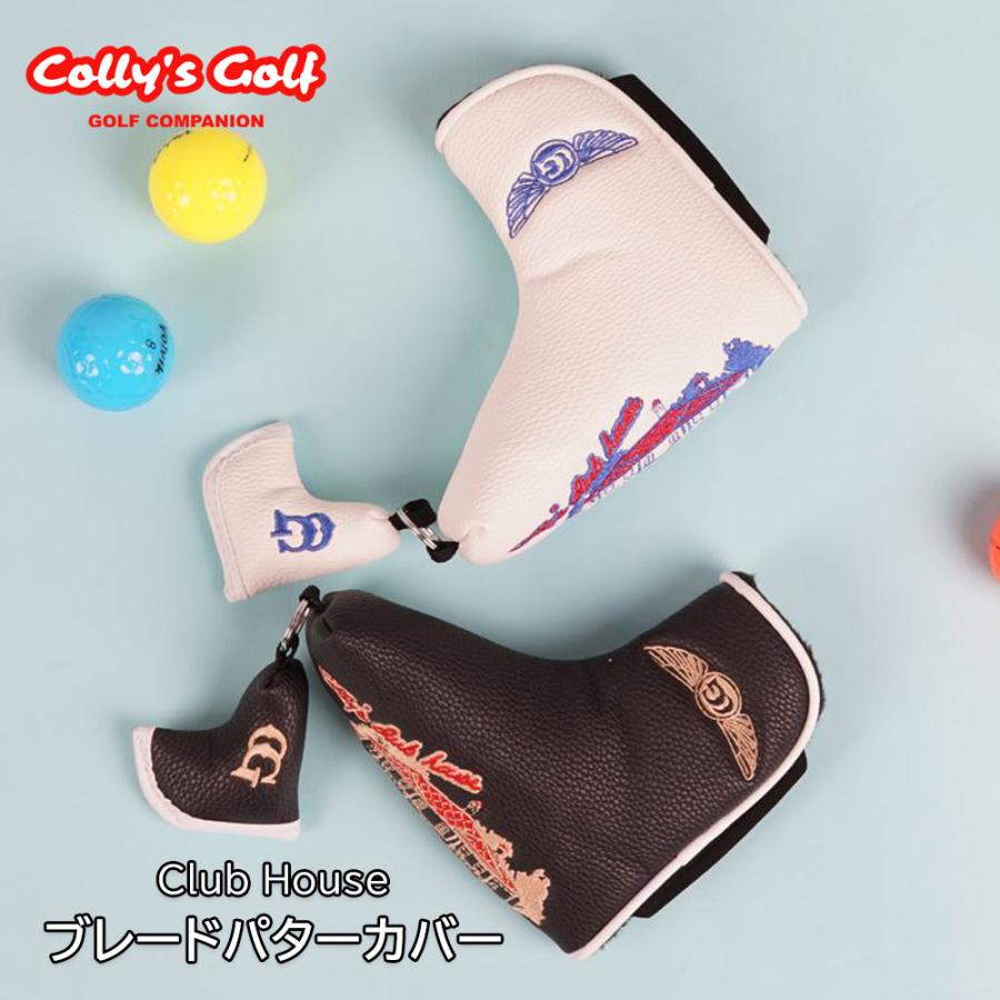 ピンタイプ  パターカバー　&amp;フェアウェイウッド用2個セットスタッズホワイト ピンタイプ パターカバー &フェアウェイウッド用2個セット