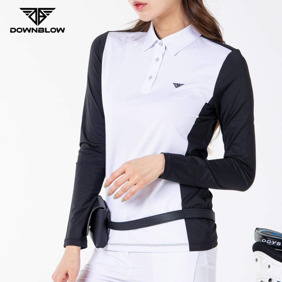 ダウンブロー ゴルフウェア レディース 長袖シャツ おしゃれ テニス スポーツウエア トップス ポロシャツ 春 夏 秋 スパン 即吸速乾 紫外線遮断 Uvカット Db1007w スマートワイドヤフーショップ 通販 Yahoo ショッピング