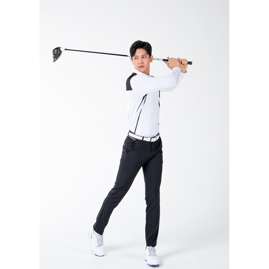 ゴルフウェア メンズ 長袖 秋 おしゃれ ポロシャツ シャツ