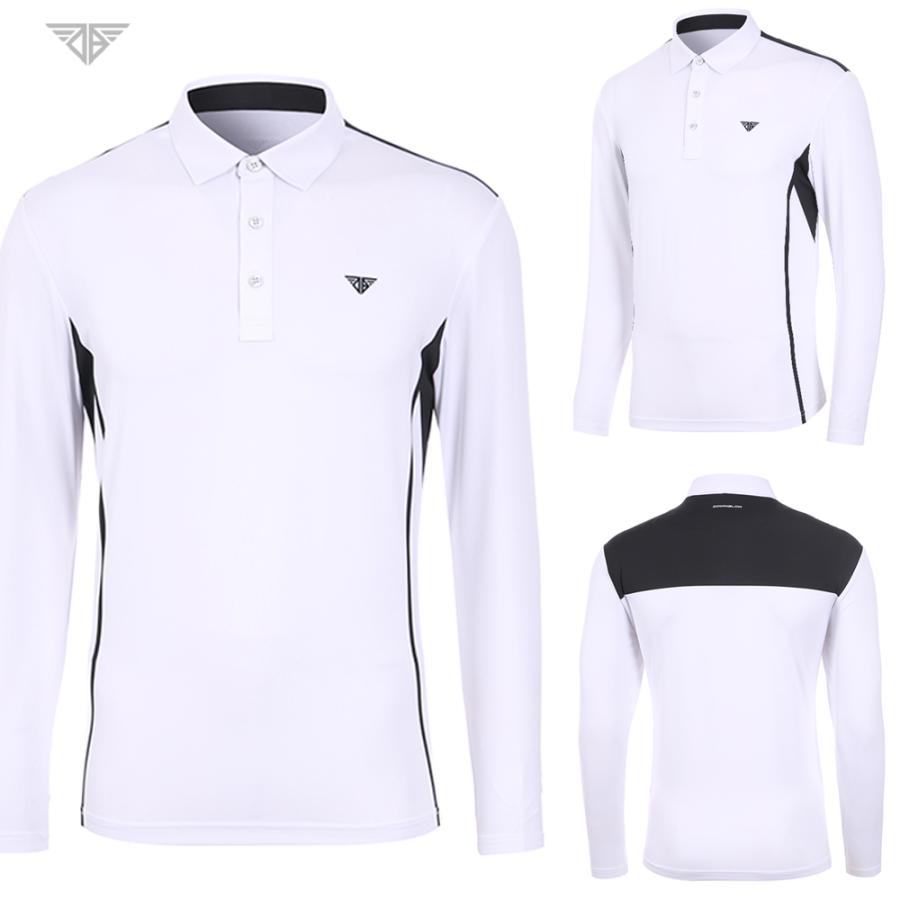 韓国 MALBON ゴルフウェア メンズ スポーツ カジュアル 長袖Tシャツ