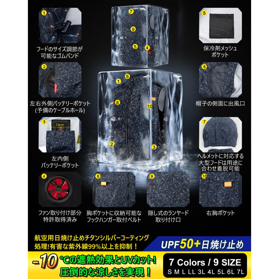 COVELL 空調冷風服2025年新32V|ファン付き作業服【フード付き