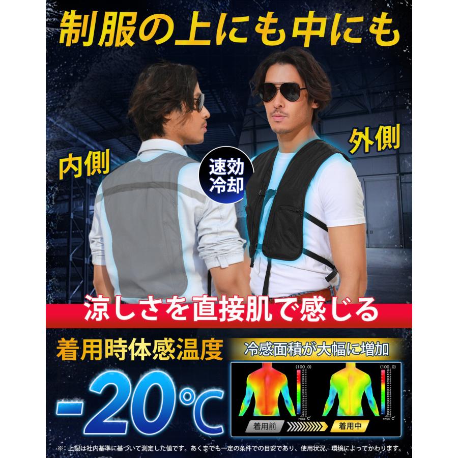 水冷ベスト＼新作超大冷却面・即日出荷／ 空調水冷服 10枚保冷剤