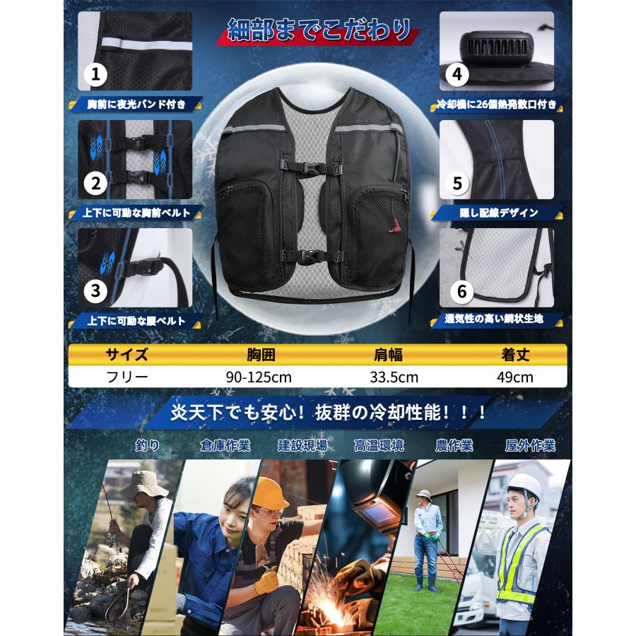[空調水冷服] ペルチェ ベスト 2025最新型 フリーサイズ 空調水冷服] ペルチェ ベスト 2025最新型のペルチェ素子技術搭載
