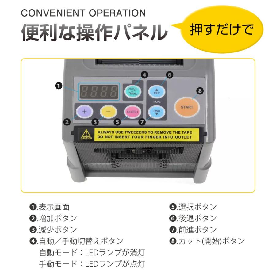 電動テープカッター 自動 テープディスペンサー 業務用 幅6-60mm