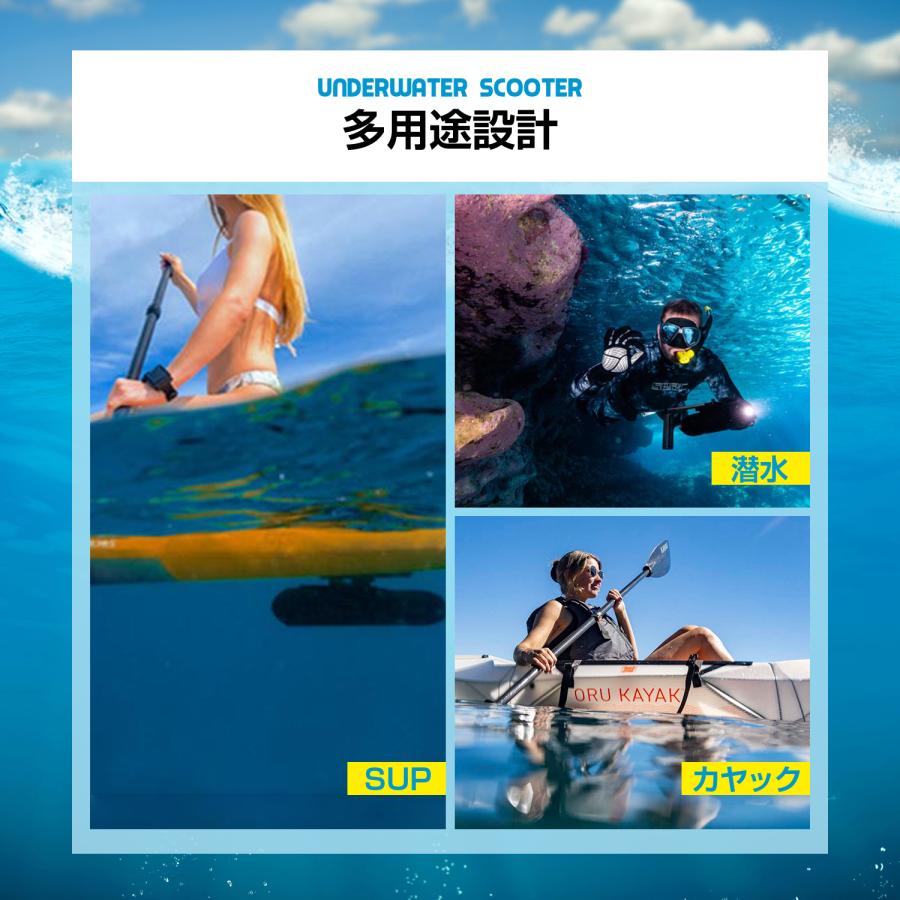 Kurflo水中スクーター 小型 ブラシレス 水中スラスターセット 電動 