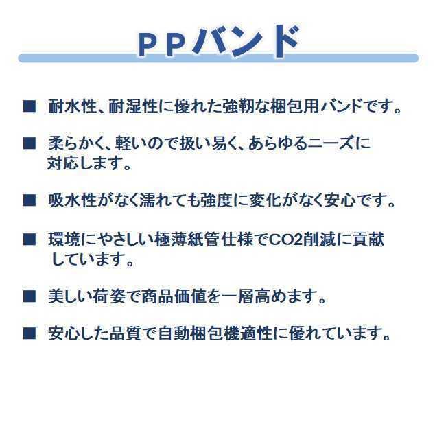 【ポイント15倍】ヒロユキ製 PPバンド S-15 自動梱包機用 15mm×2500m巻 2巻入り 5箱セット 本州無料｜sy-sukedati2｜04