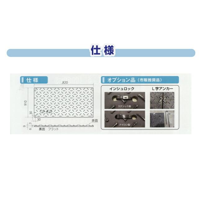 【ポイント10倍】らくらくばん 約910mm×1，820mm×厚み9mm(基板6mm+凸シボ3mm) 重量約10kg スーパージュライトシリーズ 軽量樹脂製敷板_4
