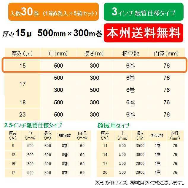 市場 ポイント20倍 日本製 500mm×300m巻 ストレッチフィルム 15μ 市場 ポイント20倍 日本製 500mm×300m巻 ストレッチフィルム 15μ