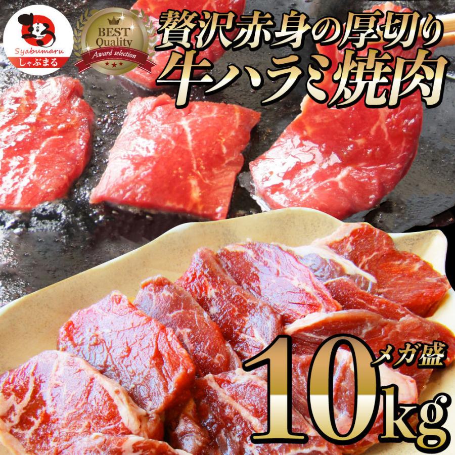 牛肉 肉 ハラミ 焼肉 10kg 250g×40P メガ盛り 赤身 はらみ バーベキュー 美味しい お中元 ギフト 食品 プレゼント お祝い
