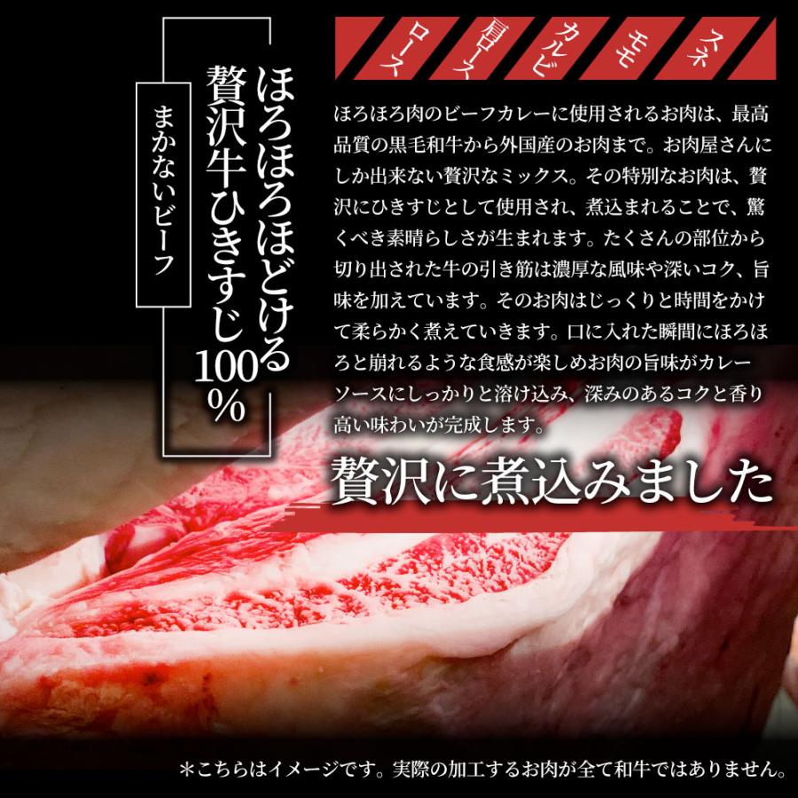 カレー ビーフカレー 200g×5食セット お肉屋さんが作った禁断のまかないビーフカレー 肉 牛肉 父の日 御中元 ギフト 食品 お祝い 牛スジ アキレス お取り寄せ｜syabumaru｜07