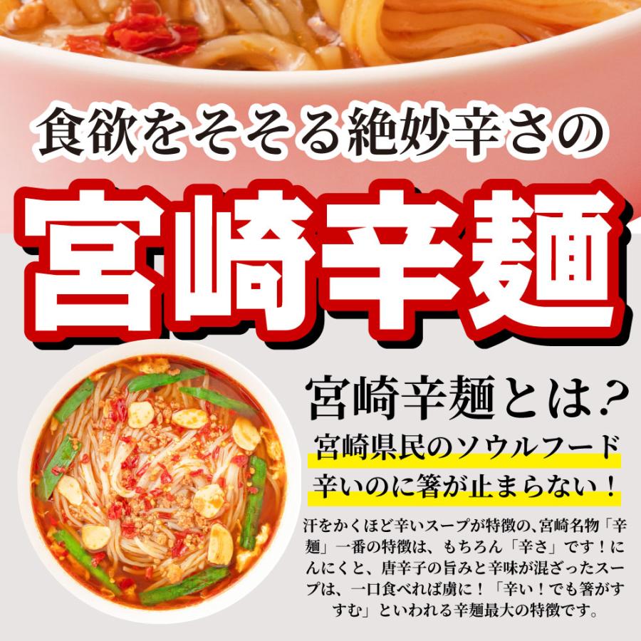 1000円 ポッキリ ラーメン 宮崎辛麺 ご当地ラーメン２食 スープ付 (乾燥具材) 辛麺 激辛 簡単 本格 辛いラーメン ポイント消化 ご当地グルメ｜syabumaru｜06