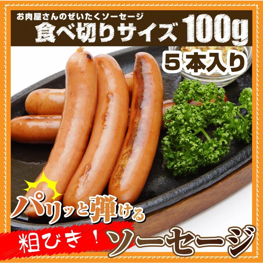 ソーセージ ウインナー 100ｇ 惣菜 ジューシー 粗挽き 粗びき あらびき ポーク 豚 バーベキュー 焼肉 焼くだけ 弁当＊当日発送対象｜syabumaru｜05