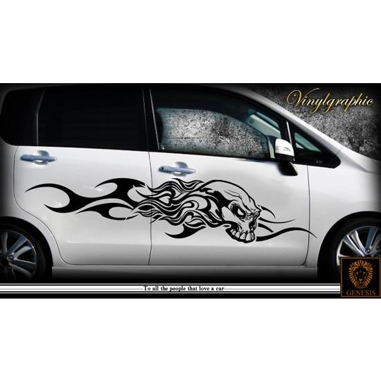 車 ステッカー かっこいい カスタム スカル 車用 バイナルグラフィック 軽自動車 痛車 ワイルドスピード系 イメチェン スポーツ デカール 12 Comst12 バイナルグラフィックのgenesis 通販 Yahoo ショッピング